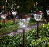 Alpan 10 Pack Solar Pathway LED Lights Outdoor-Stainless Steel 15 Lumen( Bronze )