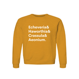 Echeveria, Haworthia, Crassula & Aeonium Plant Lover Sweatshirt – Organic Cotton Raglan