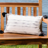 Zahara 12X22" Handwoven Recycled Indoor/Outdoor Throw Pillow