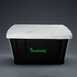 1- Self-Watering Raised Bed -  No Accessories with a white cover and 'FarmDaddy' logo on a dark background