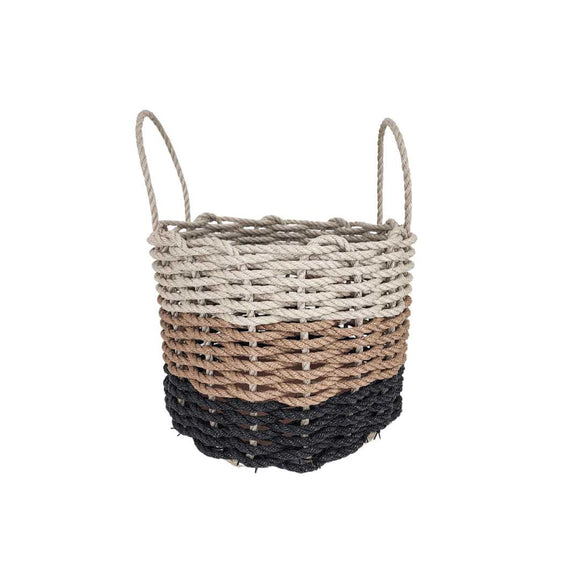 Authentic Maine Lobster Rope Storage Black, Brown, Tan Ombre - FREE SHIPPING