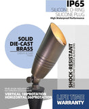 Brass Landscape Spotlights 1-Pack with MR16 Bulb(S02), 12V Low Voltage Landscape Lighting 2700K