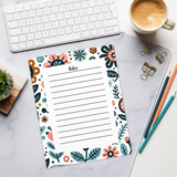 DipaliZ Bright Flowers Notepad Creative Ideas 6x8 Inch