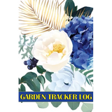 Garden Tracker Log with floral design on a white background