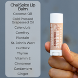 Natural Lip Balm, Herbal Infused, Chai Spice