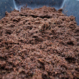 Close-up of dark brown Coco Coir Brickmaterial