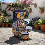 Colorful Talavera Fountain | Mexican Ceramic Water Feature
