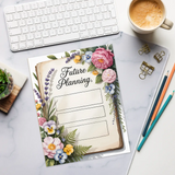 DipaliZ Flower Border Future Planning Notepad