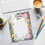 DipaliZ Creative Space Notepad Flower Border