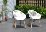 Nassau Chairs Resin and Wood - 4 Piece