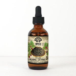 Bottle of Myco Matrix Mesima Extract on a white background