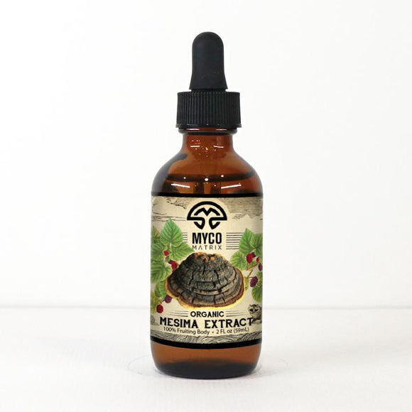 Bottle of Myco Matrix Mesima Extract on a white background