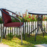 Outdoor Seat Cushion Set Waterproof Patio Furniture Cushion and Back Pillow Fade Resistant Deep Seat Set Chair Pad with Removable Cover for Chair Sofa