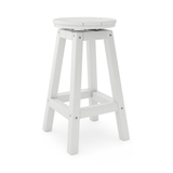White 14" Round Counter Stool on a white background