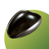 Black oval Ceramic Coffee Dosing Cup on a green background