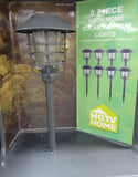 Energizer (SmartYard) 8-Pack Solar Pathway Lights – 10 Lumen Warm White LED, Aluminum & Glass, Dusk-to-Dawn Outdoor Landscape Lights