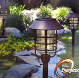 Energizer (SmartYard) 8-Pack Solar Pathway Lights – 10 Lumen Warm White LED, Aluminum & Glass, Dusk-to-Dawn Outdoor Landscape Lights
