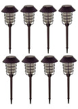 Energizer (SmartYard) 8-Pack Solar Pathway Lights – 10 Lumen Warm White LED, Aluminum & Glass, Dusk-to-Dawn Outdoor Landscape Lights