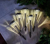 Enerigizer 10 Pack Solar Pathway LED Lights Outdoor 15 Lumen-Stainless Steel(Silver)