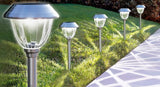 Enerigizer 10 Pack Solar Pathway LED Lights Outdoor 15 Lumen-Stainless Steel(Silver)