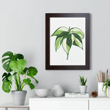 Philodendron Cream Splash Framed Print – Botanical Wall Art