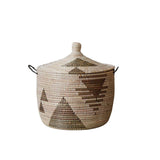 Low Storage Basket Graphic Print - Black and White