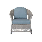 2 Shell Aluminum & Rattan Stationary Chair