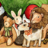 Merry Christmas Outdoor Scene with Santa and Snowman Decor by Susan Winget - 8471102F-SW