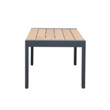 Nova 4-Piece Aluminum & Teak Sofa Set with Stationary Chairs