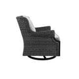Lassen wicker living room set: 1 three-seater sofa and 2 swivel rocking chairs