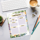 DipaliZ Floral Border Daily Reflections Notepad 8x10