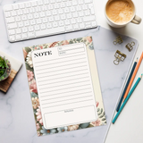 DipaliZ Chic Floral Daily Planner Notepad Recycled 6x9 Size