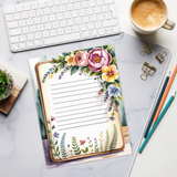 DipaliZ Floral Notepad Desk Inspired Planning Recycled Paper