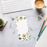 DipaliZ Floral Border Notepad Recycled Paper 6x9 Size