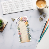 DipaliZ Flower Border Notepad Magnetic Backing 5x7 Size