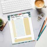 DipaliZ Daily Planner Blossom Border Eco Friendly Paper