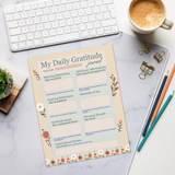 DipaliZ Floral Gratitude Journal Notepad 6x8 Recycled Paper