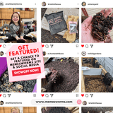 Collage of images related to Memes Worms with text encouraging feature on their site and social media.