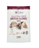 Packaging of gf Jules gluten-free British scones mix on a white background
