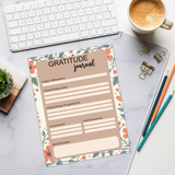 DipaliZ Floral Gratitude Journal Notepad Fsc Paper 5.5x8