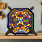 6.5" Square Talavera Bowl | Hand-Painted Mexican Dinnerware