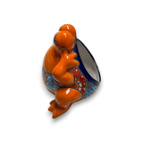 Colorful Talavera Frog Planter | Handmade Mexican Pottery Statue