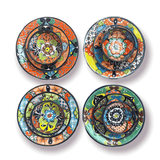 20-Piece Talavera Dinnerware Set | Floral Tableware for 6
