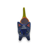 Vibrant Talavera Cat Planter | Handmade Mexican Pottery