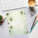 DipaliZ Terrarium Plant Ruled Notepad 8.5x11 Tear Away