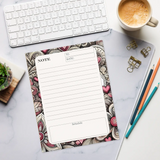 DipaliZ Heart Notepad Daily Planner Eco Friendly 6x9