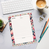 DipaliZ Flowers Daily Planner Notepad - 6 x 9 Inches