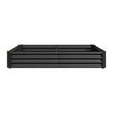Metal Raised Garden Bed 6x3x1 Ft with Open Base - Silver