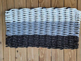 Rope Mat made with Lobster Rope, Black Gray White - FREE SHIPPING