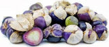Cluster of Organic Heirloom Purple Tomatillo Rare  on a light background